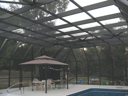 After photo Screened Pool Enclosure After picture Large Screened Pool Enclosure