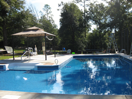 Before photo Screened Pool Enclosure Before picture Large Screened Pool Enclosure